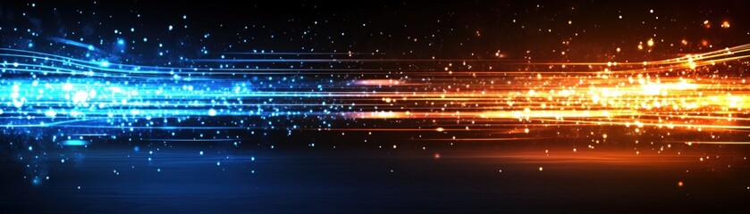 Poster - Abstract background with glowing lights and soft colors creating a modern digital design