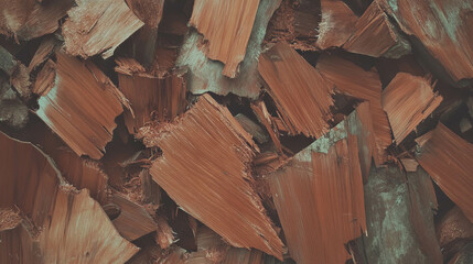 Poster - Natural wooden fragments with rich grain texture for rustic design and background use