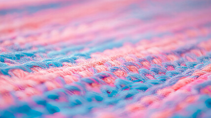 Poster - Vibrant patterned background of woven recycled fabric texture for eco design projects