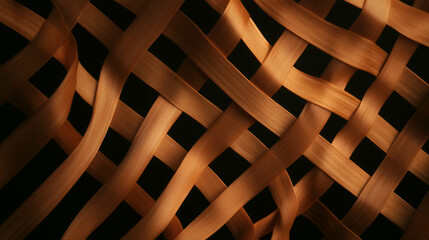 Poster - Natural woven wicker texture for rustic design and craft projects