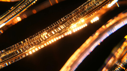 Aufkleber - Abstract pattern of reflective zipper teeth with light effects