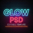 © Ahmad - futuristic glow text effect psd editable template