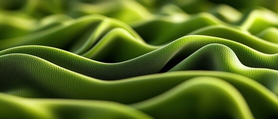 Poster - Green wave pattern with abstract design and photographic elements for modern backgrounds and textures