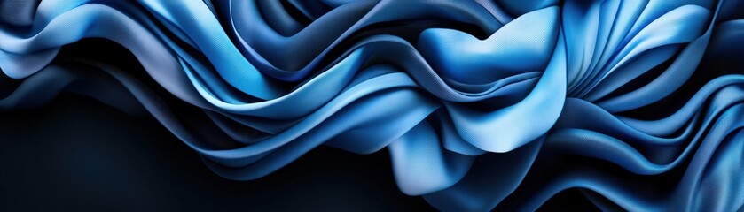 Poster - blue wavy background with abstract design suitable for various creative projects and digital use