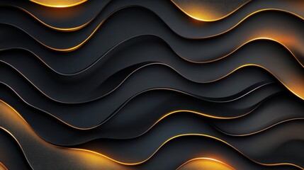 Fototapete - Abstract background featuring wavy lines and glowing lights in a vibrant color scheme