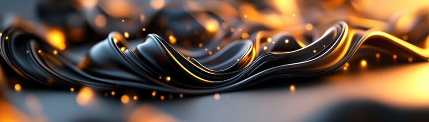 Poster - black and orange abstract background design with textured patterns and artistic elements