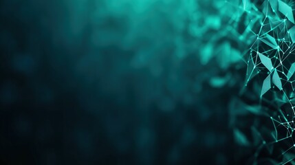 Poster - Dark background featuring abstract green and black pattern with text photo overlay