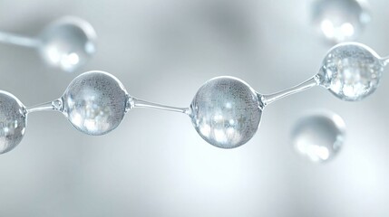 Transparent spheres connect, science background