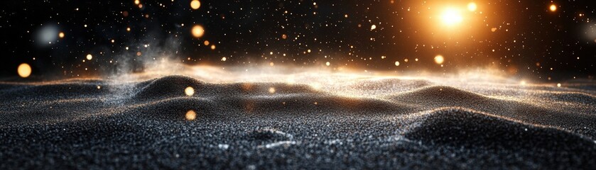 Poster - Bright light source illuminating dark background in artistic photography concept
