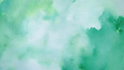 Poster - soft green watercolor background with delicate gradients and textures, ideal for design, art, and eco related themes