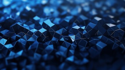 Poster - Blue abstract background featuring 3d cubes in various sizes and shapes for design projects