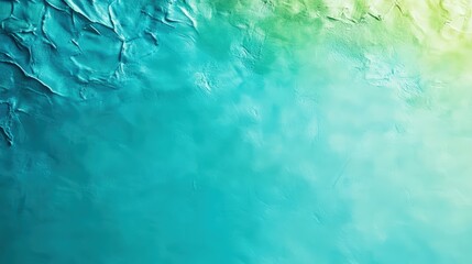 Poster - Abstract painting featuring green and blue color gradients with a textured background and photo elements