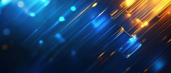 Poster - Abstract blue and yellow background design with smooth gradients and blended colors for creative projects