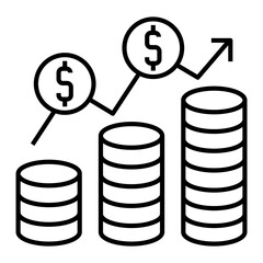 Poster - increase cost vector icon