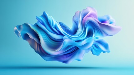 Poster - Abstract blue and pink fluid design with swirling patterns and textures in artistic composition