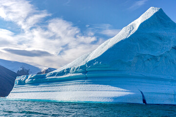 Wall Mural - giant turquoise iceberg in kjerulf fjord, northeast greenland national park. known as the iceberg gr