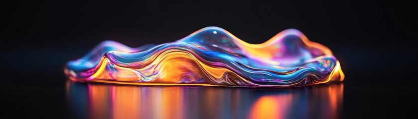 Poster - Colorful abstract liquid swirls in a dynamic and vibrant composition with various shades and patterns