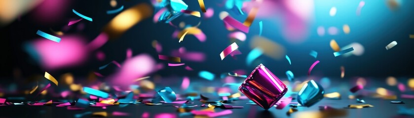 Poster - Colorful abstract background with vibrant colors and shapes for creative design projects and presentations