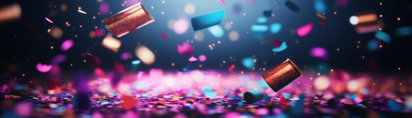 Poster - Vibrant abstract background with colorful shapes and patterns for creative design projects and presentations