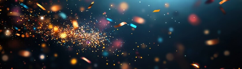Poster - Blurred image of colorful confectionary lights creating an abstract background design for creative projects
