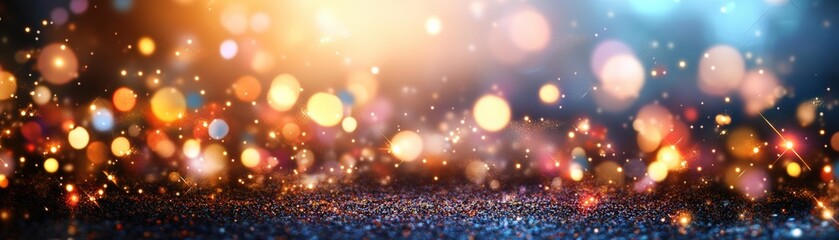 Poster - Abstract background with bokeh lights creating a soft and atmospheric visual effect for design projects