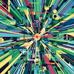 Poster - Abstract geometric background vector illustration template