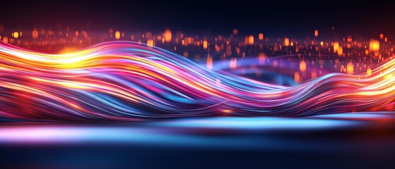 Fototapete - Abstract background featuring vibrant colorful lines and shapes on a textured surface