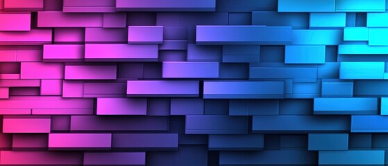 Poster - Colorful abstract background featuring three-dimensional cubes and dynamic shapes in various hues