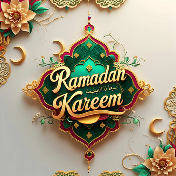 A vibrant and intricaten Ramadan Kareem