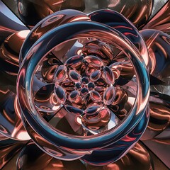 Poster - Colorful shiny and glossy circles abstract composition with light and shadow effects geometric vector abstract background