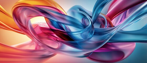 Poster - Colorful abstract art wallpaper design with vibrant shapes and patterns for digital backgrounds