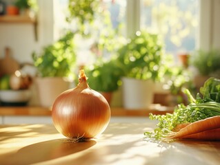 Wall Mural - Fresh Onions in a Kitchen