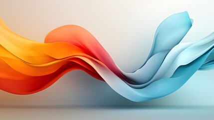 Poster - Flowing and dynamic iridescent holographic color waves creating a sleek and modern abstract digital art composition with a neutral center space