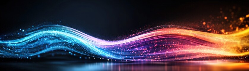 Poster - Abstract background featuring colorful lines and lights creating a vibrant and dynamic composition