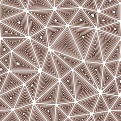 Poster - abstract pattern of triangles. large shape size. multiple repeated inner triangles. single color ton