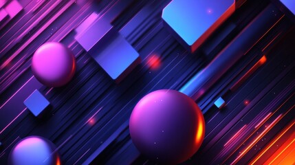 Poster - Abstract background with colorful shapes and patterns in vibrant hues and textures for design projects