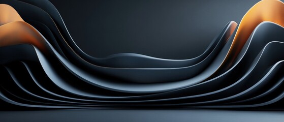 Poster - Abstract 3d background with flowing shapes and textures in vibrant colors and fluid formations