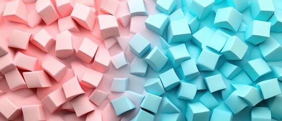 Poster - 3d abstract cubes background with depth and dimension for creative design projects