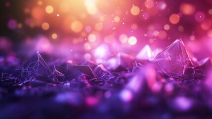 Poster - Abstract background featuring shiny crystals with soft lighting and vibrant colors for creative designs