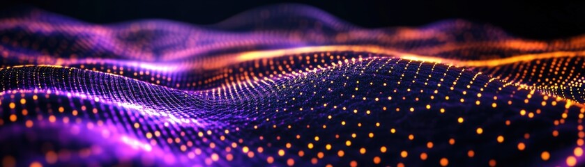 Poster - Wave of light illuminating dark space creating a dramatic and captivating visual effect