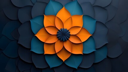 Poster - Intricately detailed Indian mandala patterns with a soft glowing gradient center creating a mesmerizing and visually striking abstract design
