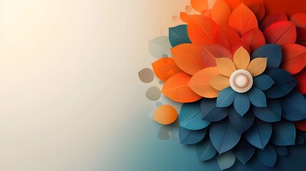 Poster - Intricately Detailed Indian Mandala Patterns with Soft Glowing Gradient Center   Vibrant Colorful Abstract Ornamental Design for Meditation Spirituality and Traditional Culture