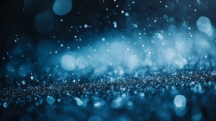 Poster - Vibrant Droplets Reflect Light in an Enchanting Display of Colors in a Darkened Setting, Revealing a Mesmerizing Abstract Atmosphere