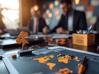 Poster - Logistics strategists collaborating to strengthen global supply networks