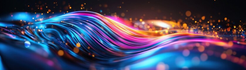 Fototapete - Abstract background featuring colorful lines and lights creating a dynamic visual effect