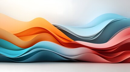 Fototapete - Mesmerizing Holographic Iridescent Color Waves Sleek Modern Abstract Art with Neutral Center Space  Dynamic fluid motion and vibrant