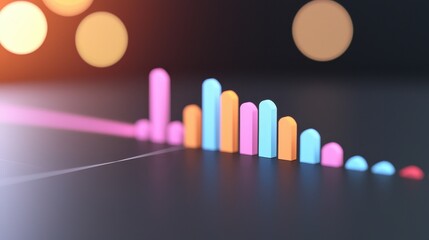 Poster - Colorful Skewed Bar Chart Misrepresenting Statistical Data in Modern Graphic Design