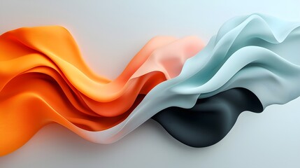 Poster - Mesmerizing Holographic Waves of Iridescent Color and Sleek Modern Abstract Art   Neutral Center Space with Fluid Flowing Shapes and Vibrant Prismatic Gradients