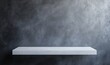 © Suni - Empty white shelf on grey wall background. For display or montage your products. High quality photo