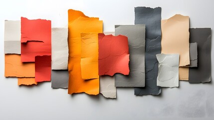 Poster - Muted earth tones with gentle paper textures create a warm serene and modern aesthetic in this abstract minimalist art design